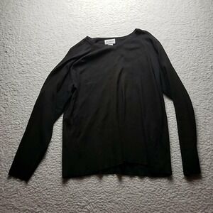Alfani Sweater Womens Large Black Crew Neck Long Sleeve Knit Pullover